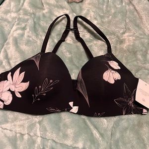NWT Auden convertible wireless black bra racer back option 34B